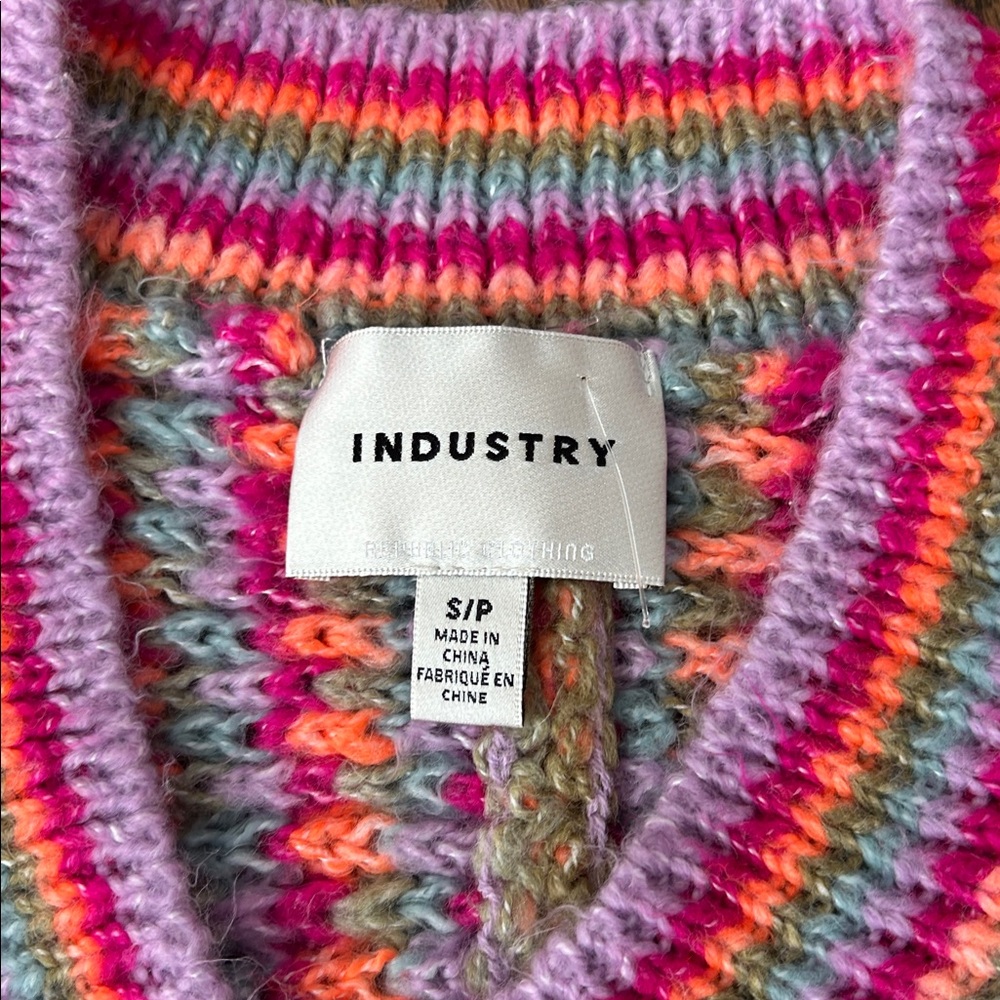 Multi Striped Sweater Industry small cropped boho - Picture 4 of 7